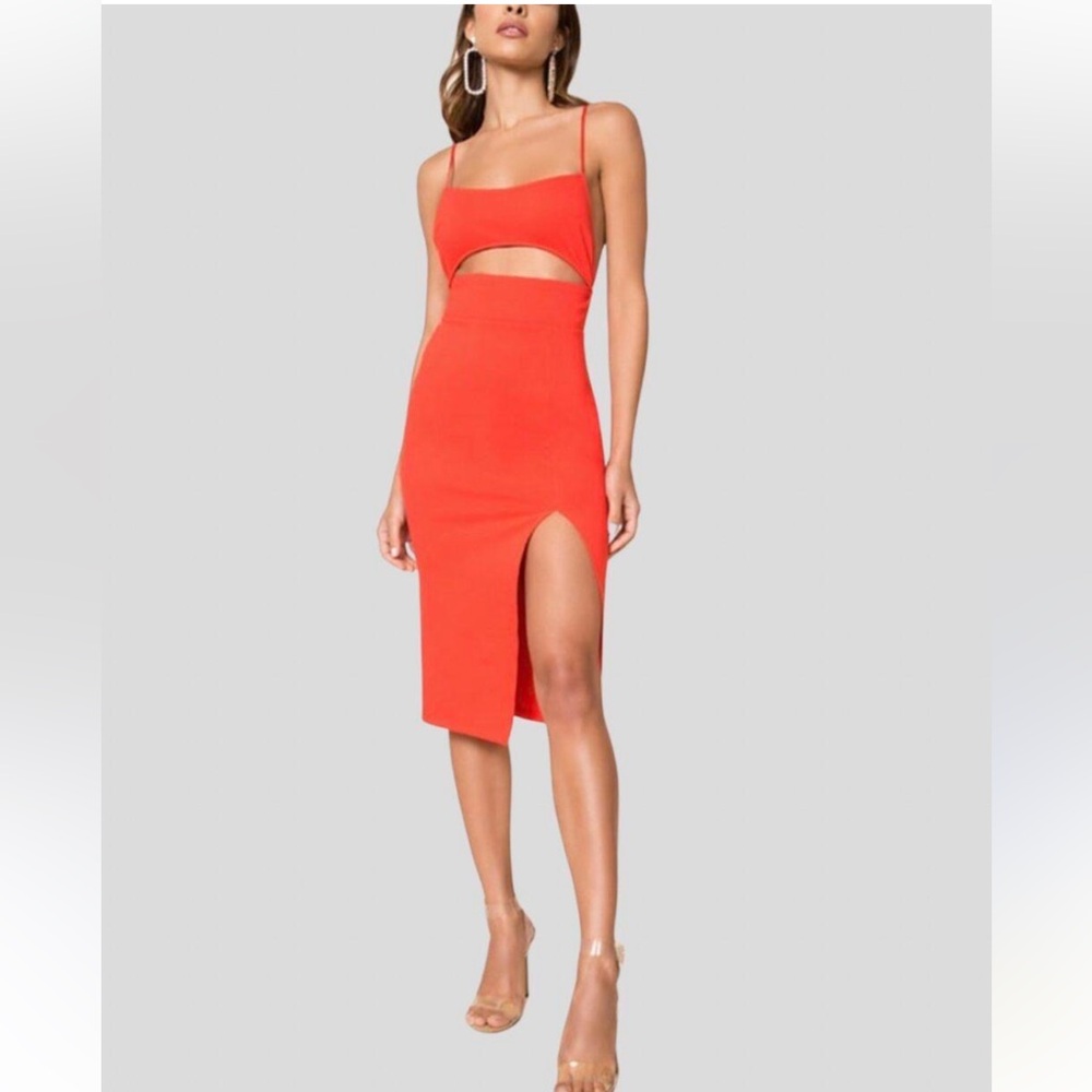 Superdown Red Backless Dress
